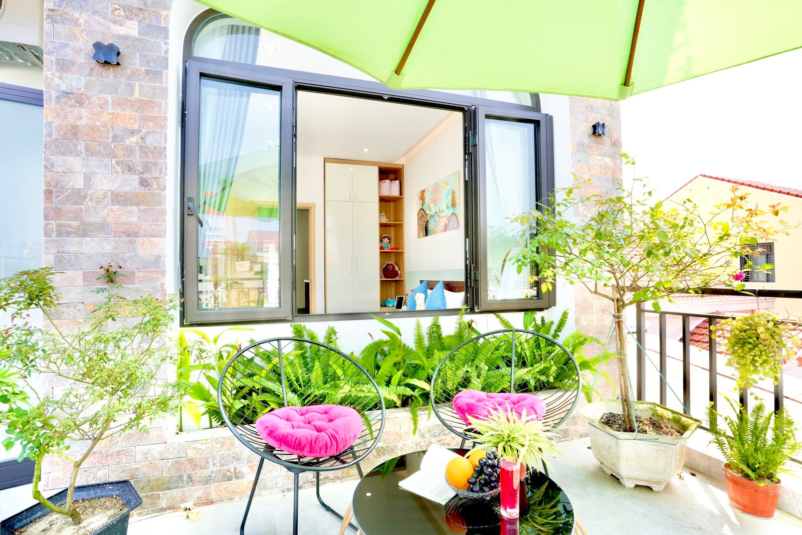 Private balcony and natural light